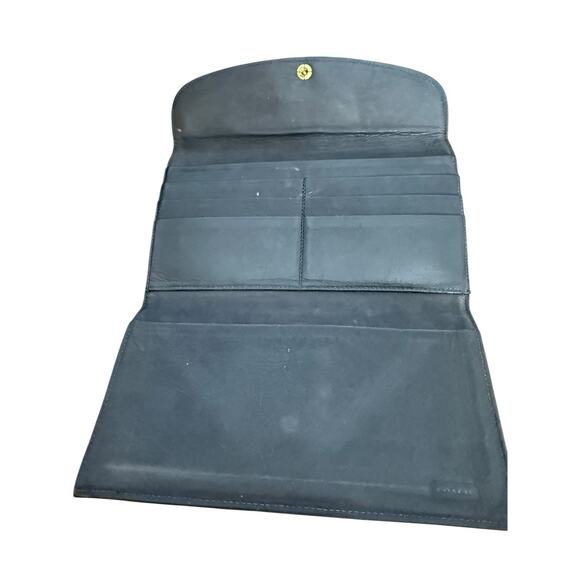 Vintage Coach Envelope Black Leather Wallet - Picture 3 of 4